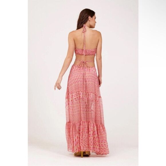 NWT Misa Los Angeles Dailia Maxi Dress In Septima Geo Medium $ 510.00 - Picture 3 of 8